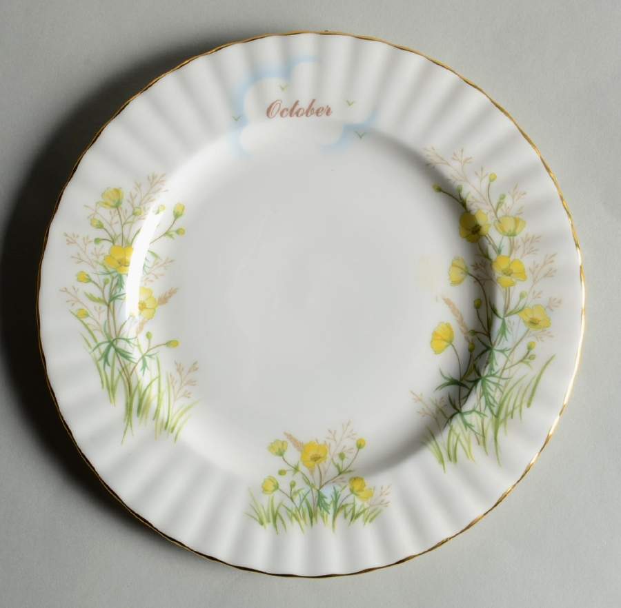 Wild Flower of The Month Salad Plate by Royal Albert-1