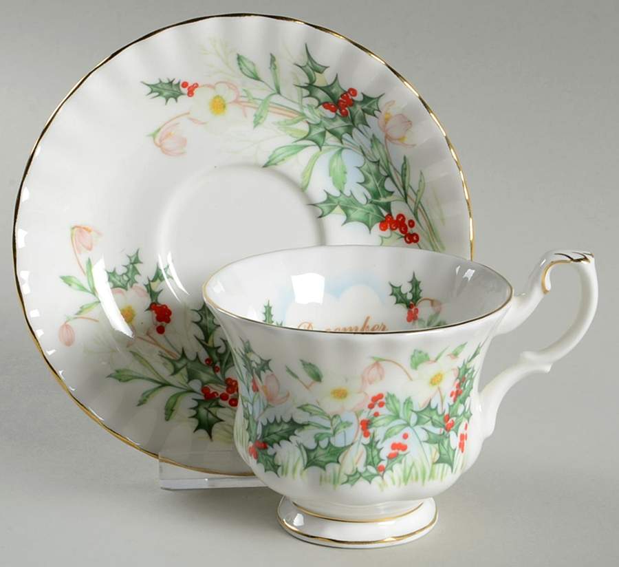 Wild Flower of The Month Footed Cup & Saucer Set by Royal Albert-1