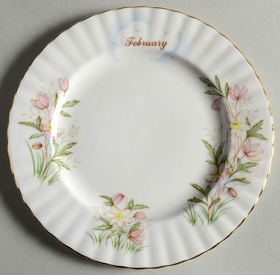Wild Flower of The Month Salad Plate by Royal Albert-1