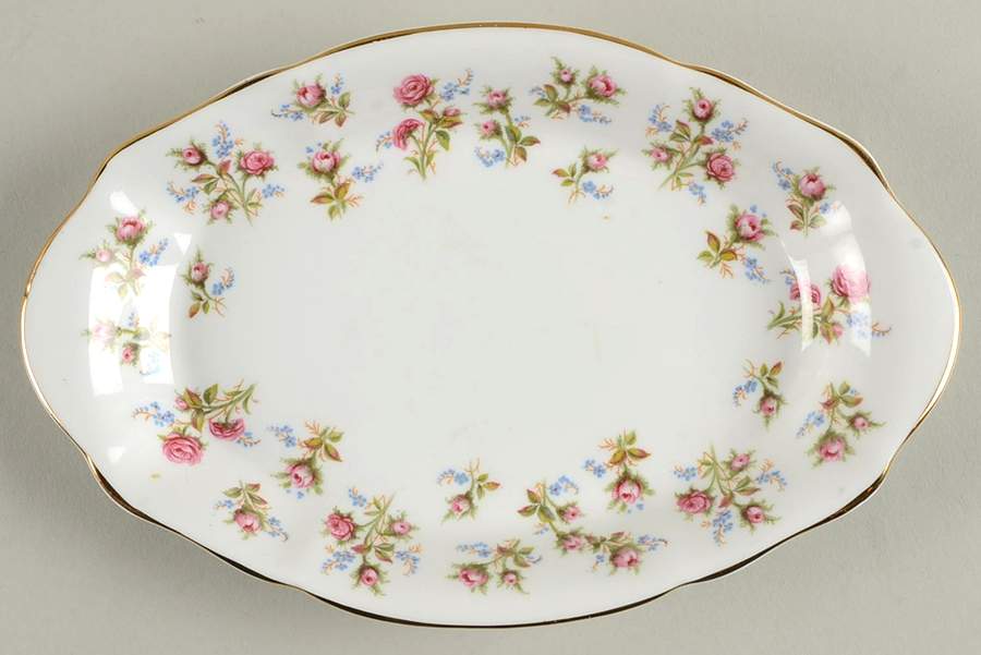 Winsome (White Background) Tray for Mini Creamer & Open Sugar by Royal Albert-1