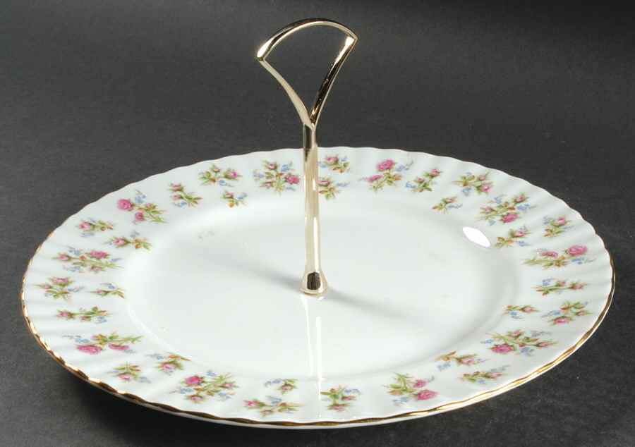 Winsome (White Background) Round Serving Plate with Handle (DP) by Royal Albert-1