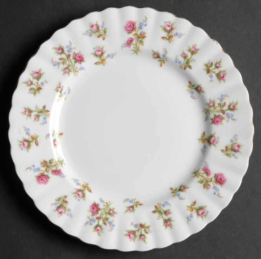 Winsome (White Background) Dessert/Pie Plate by Royal Albert-1