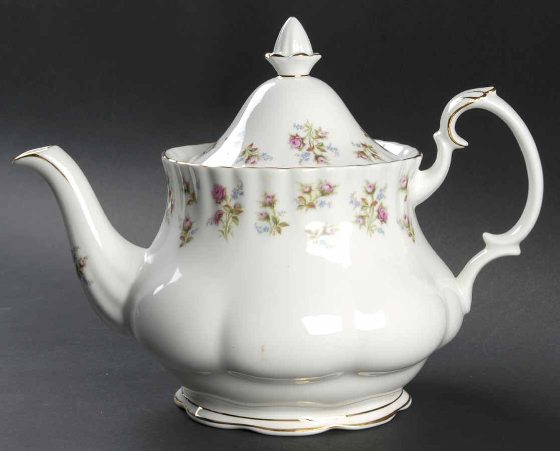 Winsome (White Background) Teapot & Lid by Royal Albert-1
