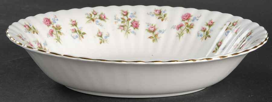 Winsome (White Background) 9" Oval Vegetable Bowl by Royal Albert-1