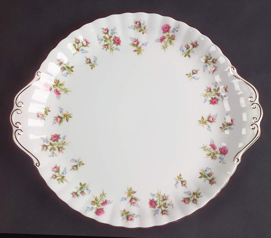 Winsome (White Background) Handled Cake Plate by Royal Albert-1