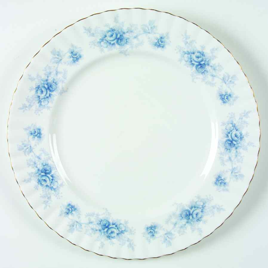 Windsor Rose Blue Dinner Plate by Royal Albert-1