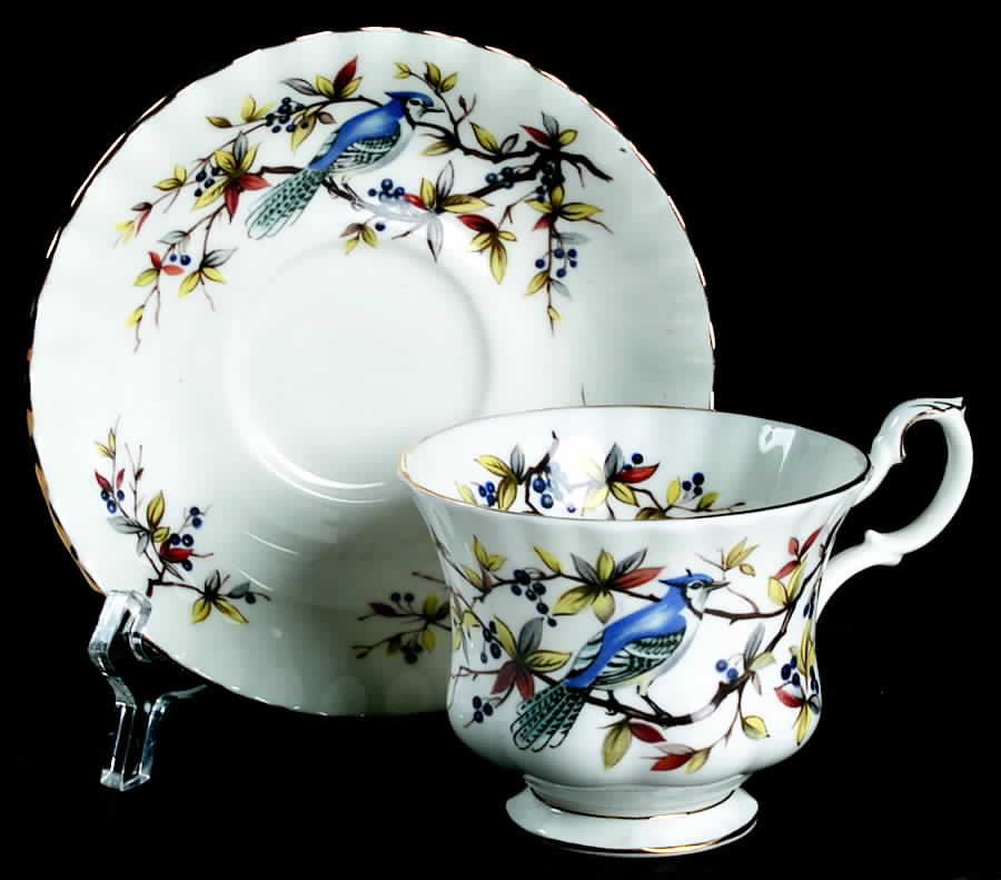 Woodland Series Footed Cup & Saucer Set by Royal Albert-1