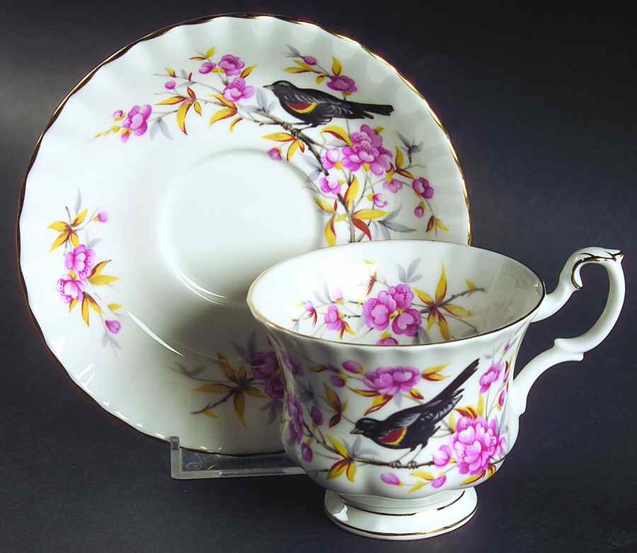 Woodland Series Footed Cup & Saucer Set by Royal Albert-1