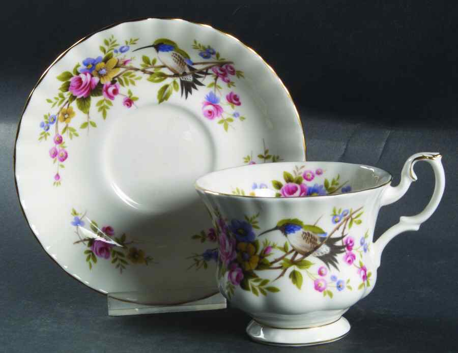 Woodland Series Footed Cup & Saucer Set by Royal Albert-1