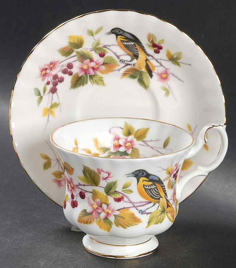 Woodland Series Footed Cup & Saucer Set by Royal Albert-1