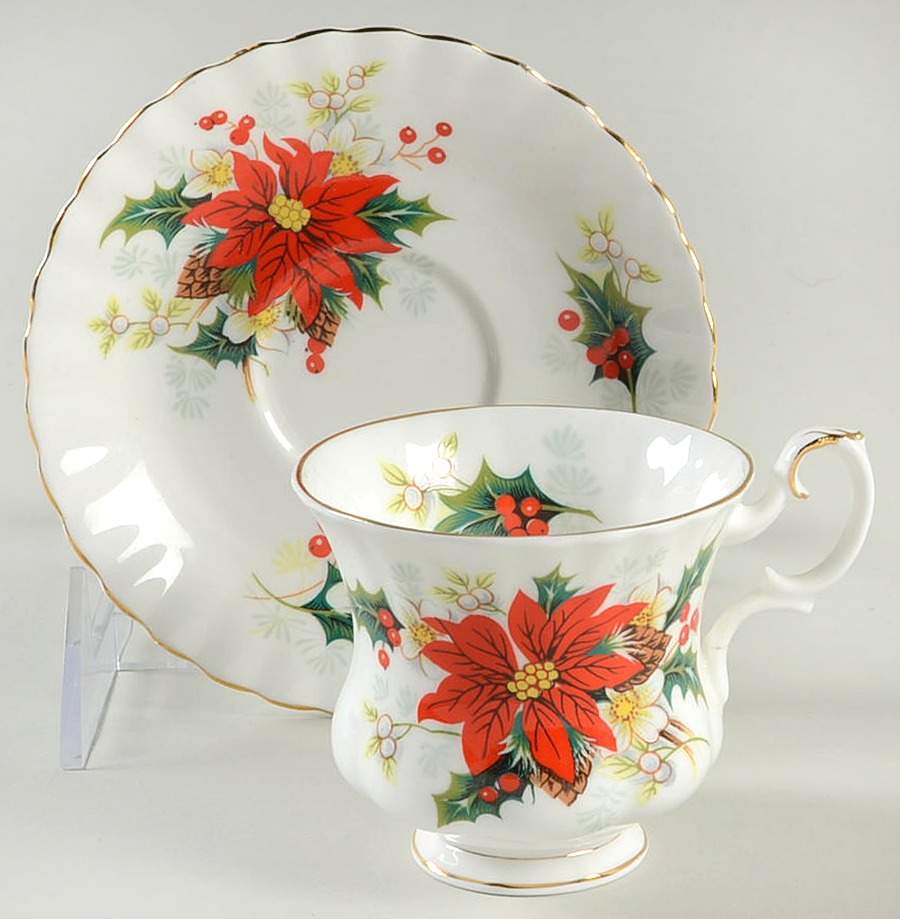 Yuletide (Fluted and Ribbed) Footed Demitasse Cup & Saucer Set by Royal Albert-1