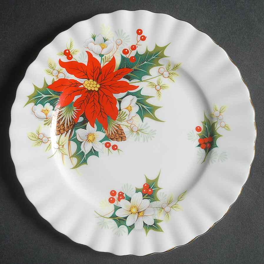 Yuletide (Fluted and Ribbed) Bread & Butter Plate by Royal Albert-1