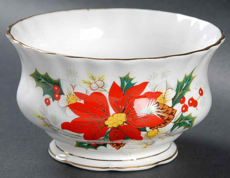Yuletide (Fluted and Ribbed) Mini Open Sugar Bowl by Royal Albert-1