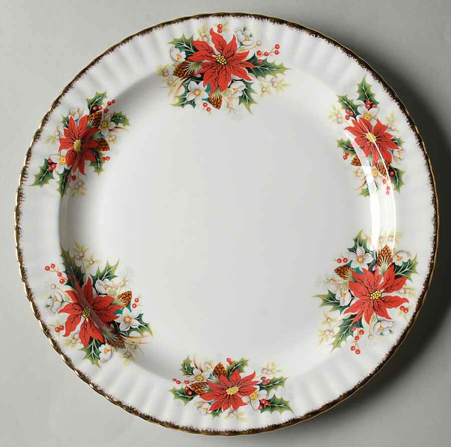 Yuletide (Fluted and Ribbed) 13" Chop Plate (Round Platter) by Royal Albert-1