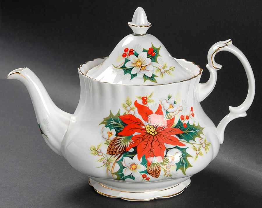 Yuletide (Fluted and Ribbed) Small Teapot & Lid by Royal Albert-1
