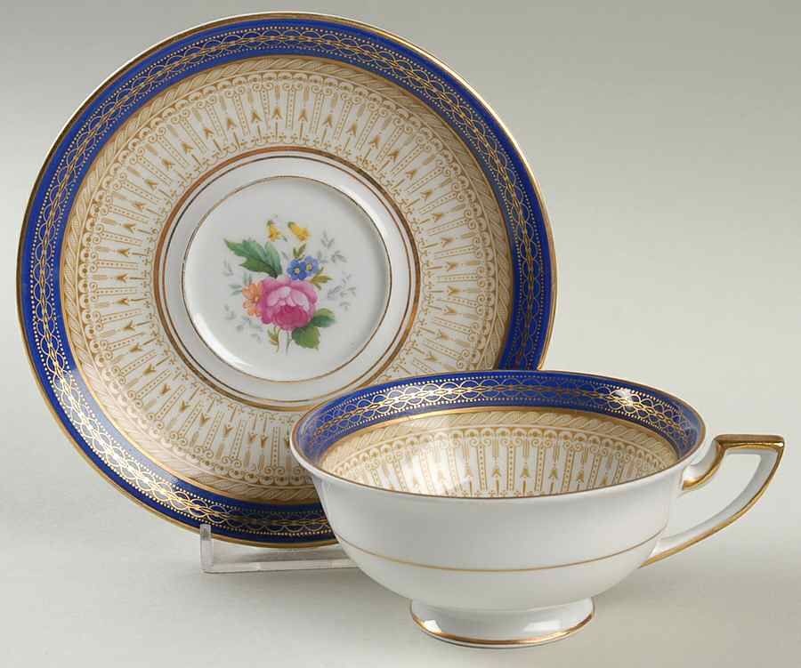 Avon Blue Footed Cup & Saucer Set by Royal Bayreuth-1