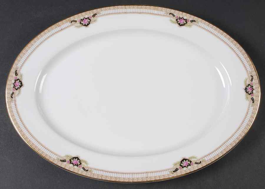 Belmont 11" Oval Serving Platter by Royal Bayreuth-1