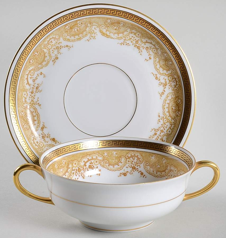 Chantilly Flat Cream Soup Bowl & Saucer Set by Royal Bayreuth-1