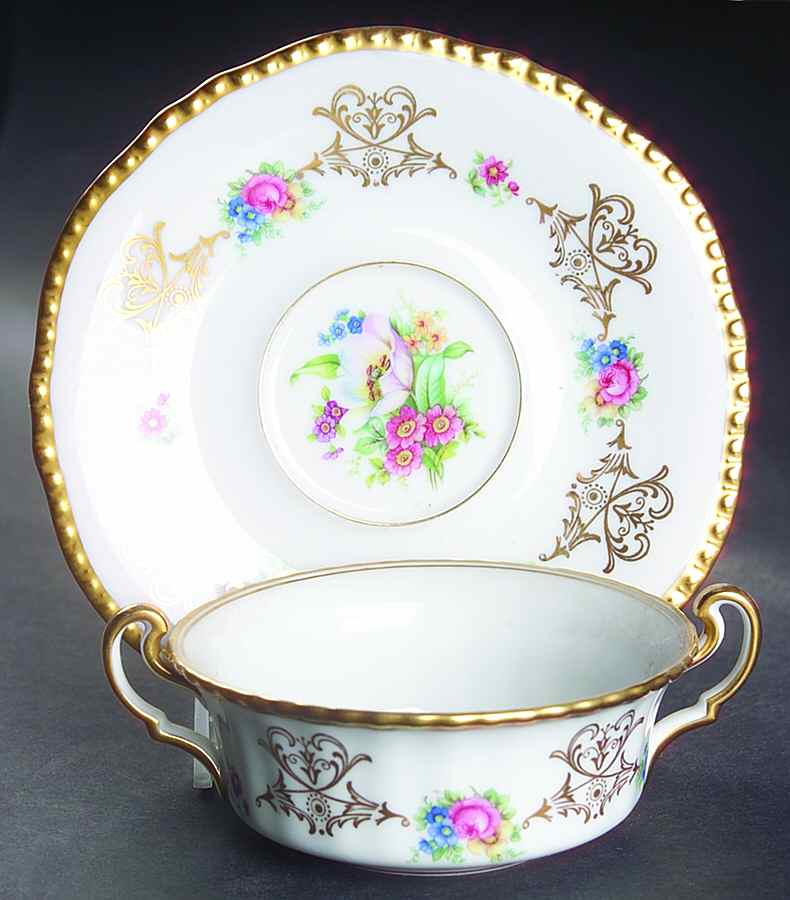 Chatham Flat Cream Soup Bowl & Saucer Set by Royal Bayreuth-1