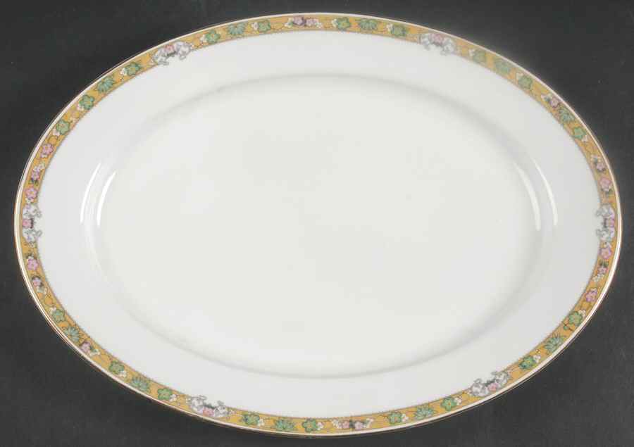 The Dover 14" Oval Serving Platter by Royal Bayreuth-1
