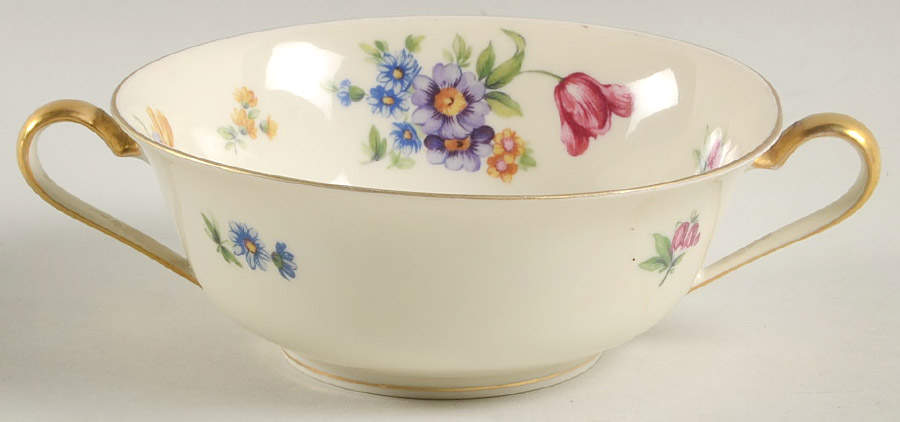 Garden Flowers Flat Cream Soup Bowl by Royal Bayreuth-1