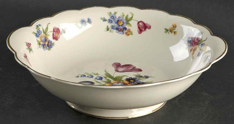 Garden Flowers 10" Round Vegetable Bowl by Royal Bayreuth-1