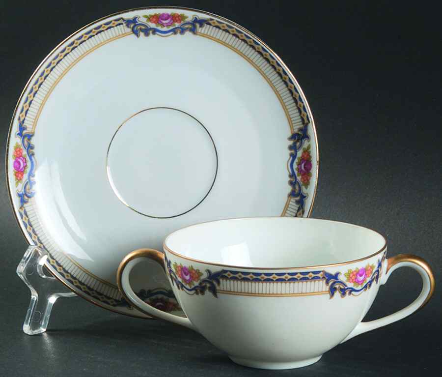 ROB14 Flat Bouillon Cup & Saucer by Royal Bayreuth-1