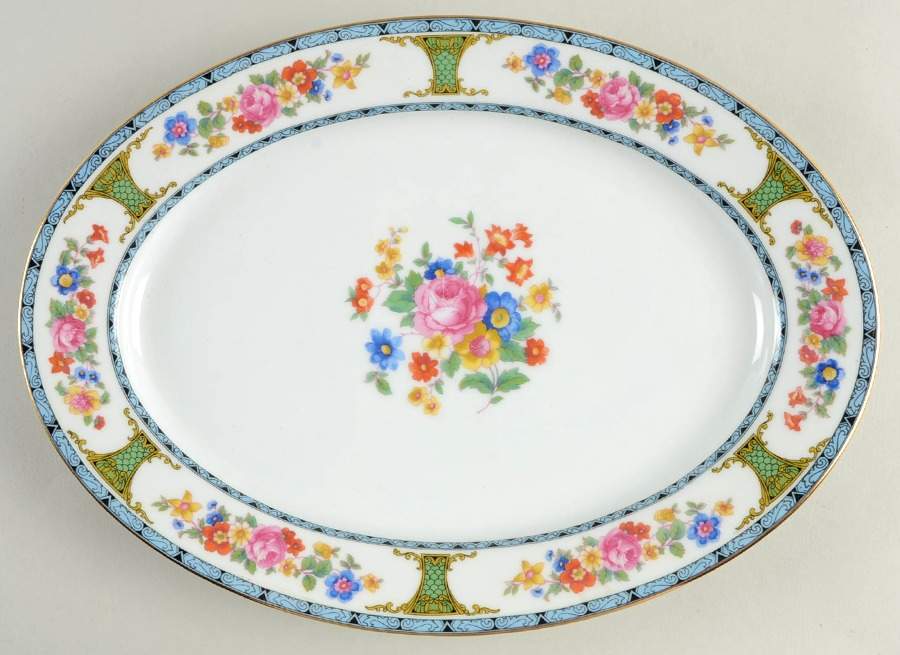 Mentone 12" Oval Serving Platter by Royal Bayreuth-1
