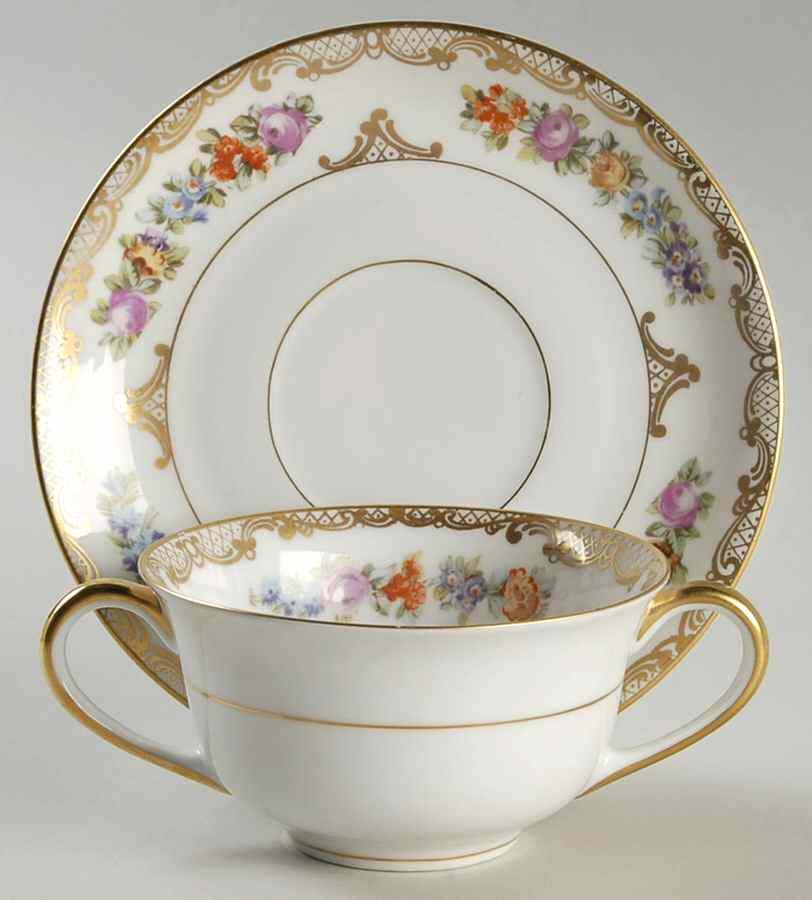 ROB41 Flat Bouillon Cup & Saucer by Royal Bayreuth-1