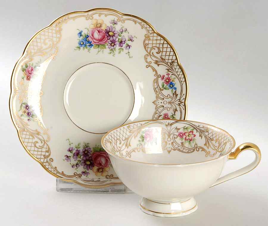 The Rosalie Footed Cup & Saucer Set by Royal Bayreuth-1