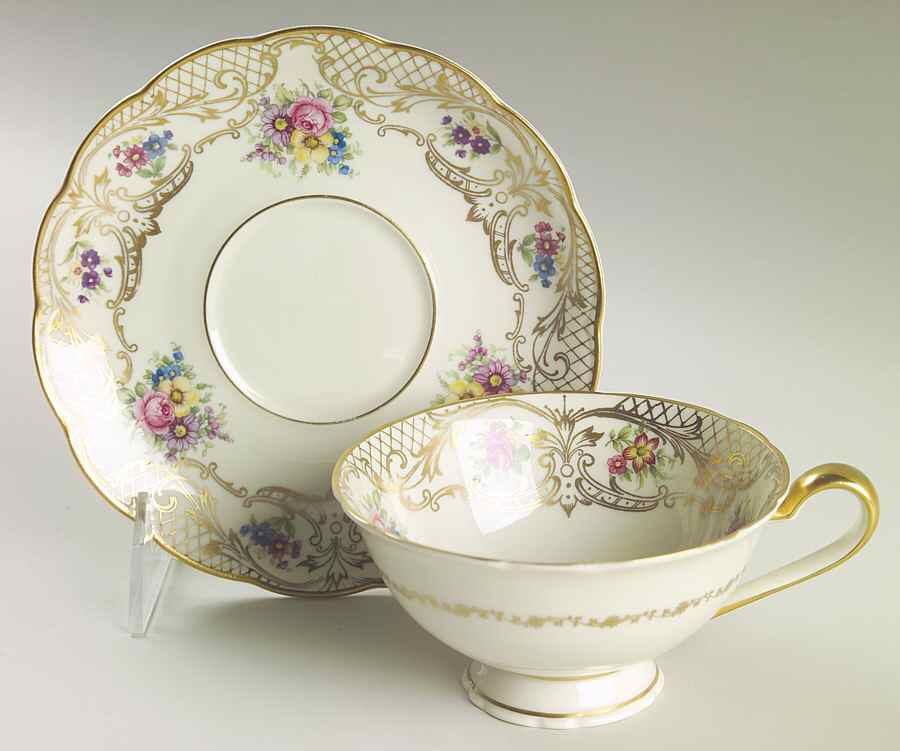 The Rosalie Footed Cup & Saucer Set by Royal Bayreuth-1