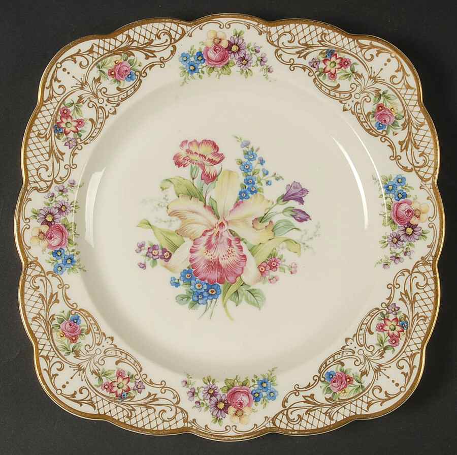 The Rosalie Square Luncheon Plate by Royal Bayreuth-1