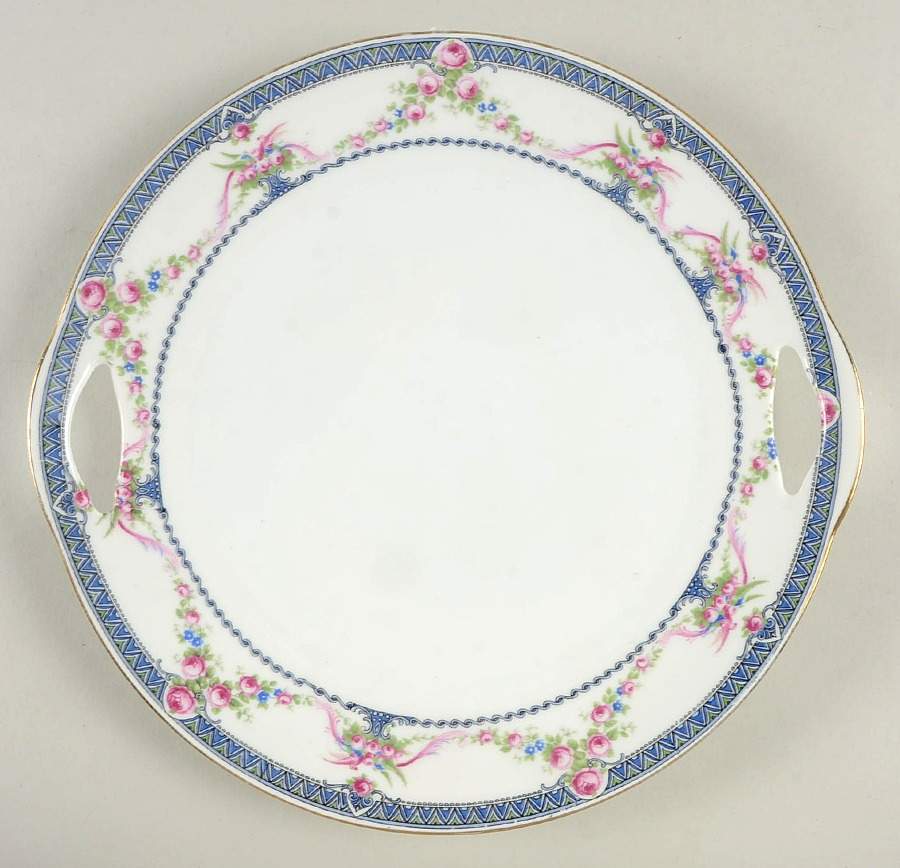 Rosemont Handled Cake Plate by Royal Bayreuth-1