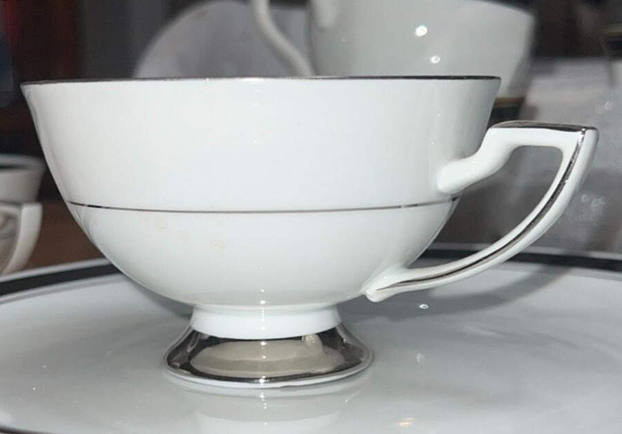 Sable Lady Footed Cup & Saucer Set by Royal Bayreuth-1