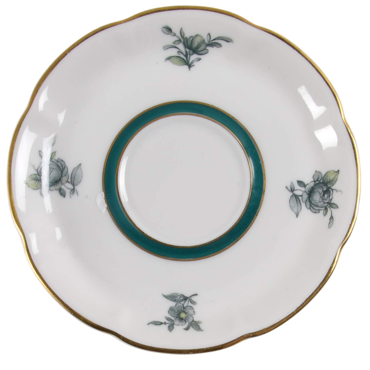Teal Tulip Saucer for Demitasse Cup by Royal Bayreuth-1