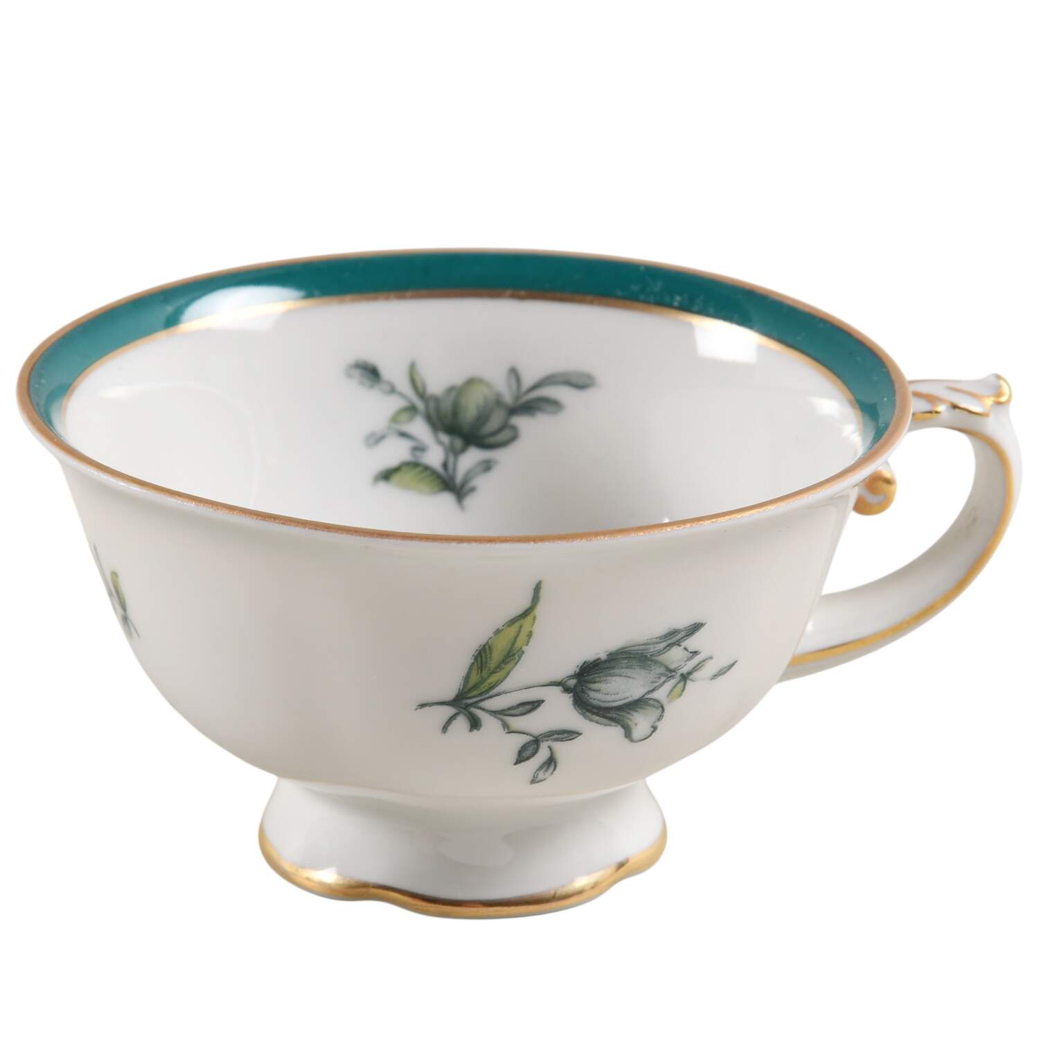 Teal Tulip Footed Demitasse Cup by Royal Bayreuth-1