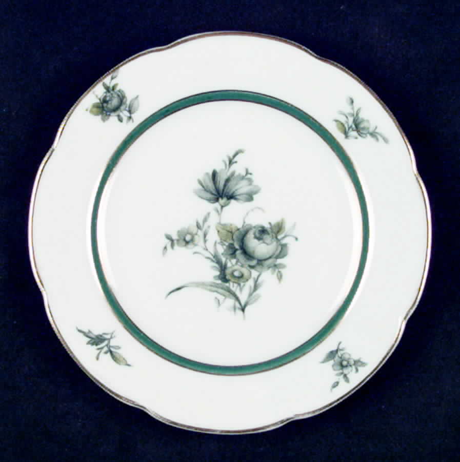 Teal Tulip Bread & Butter Plate by Royal Bayreuth-1