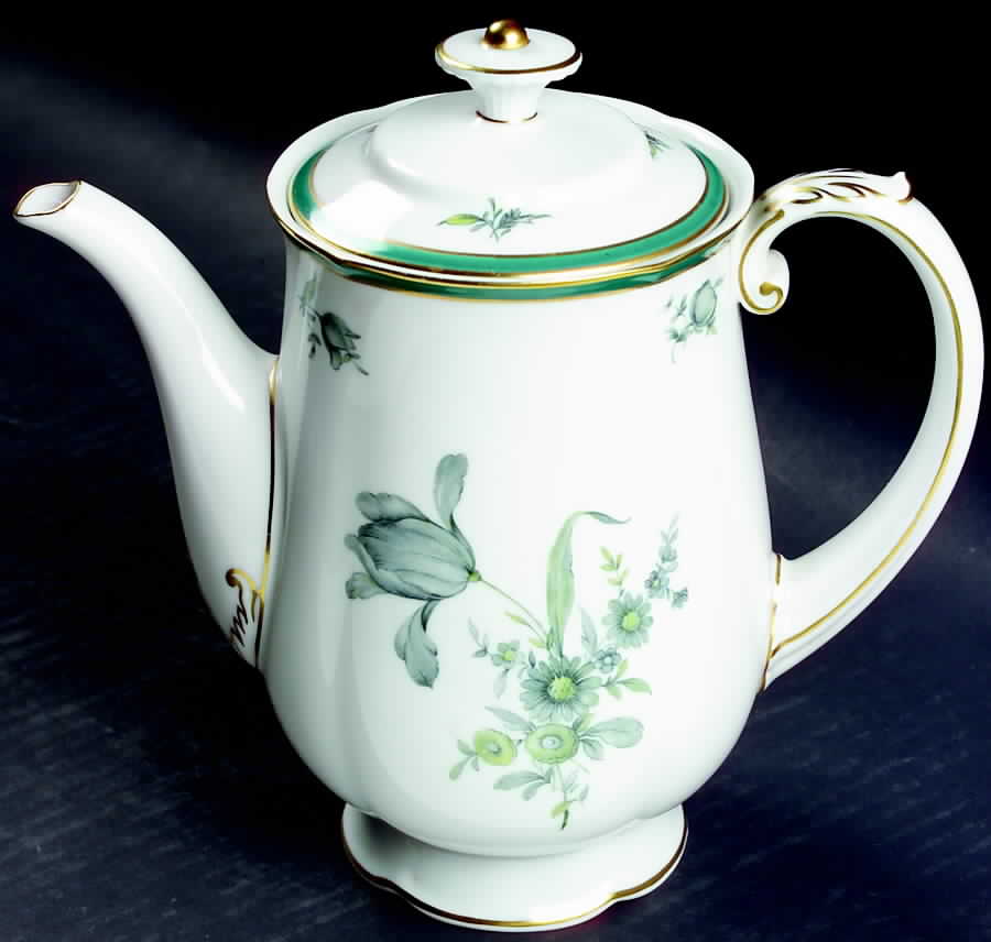 Teal Tulip Coffee Pot & Lid by Royal Bayreuth-1