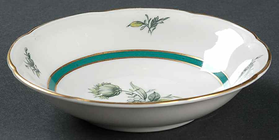 Teal Tulip Fruit/Dessert (Sauce) Bowl by Royal Bayreuth-1