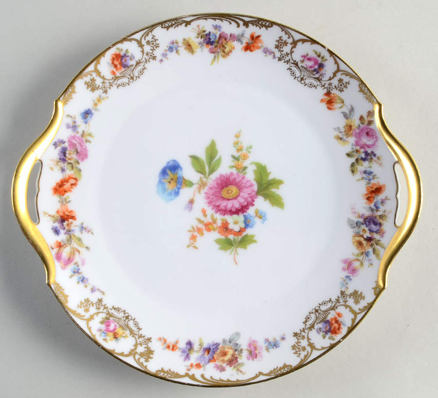 Vienne (White, Smooth) Handled Cake Plate by Royal Bayreuth-1