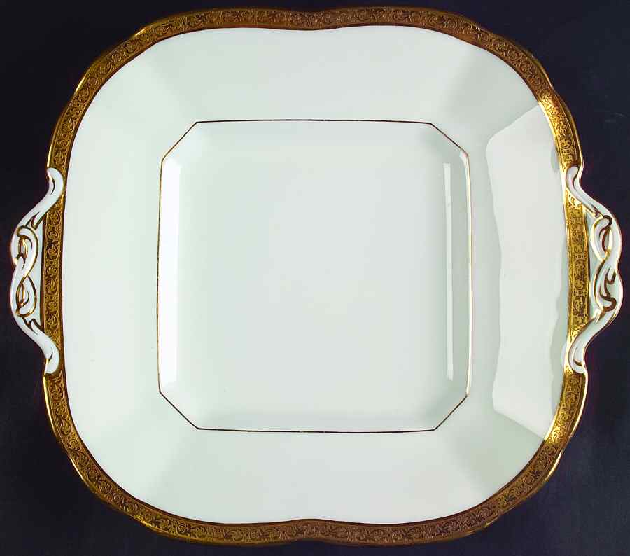 L4142 Square Handled Cake Plate by Royal Cauldon-1