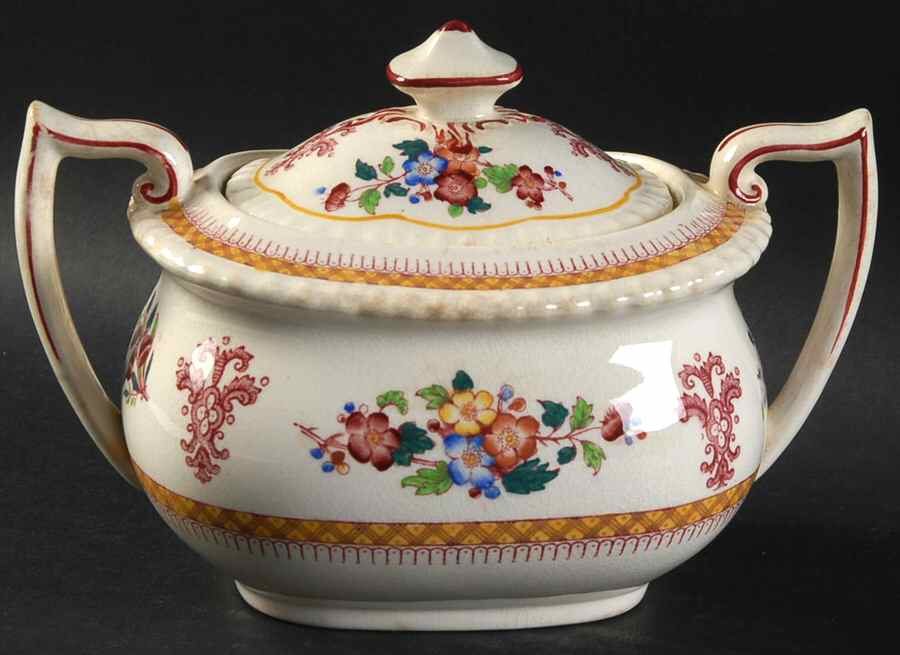 Badminton Sugar Bowl & Lid by Royal Cauldon-1