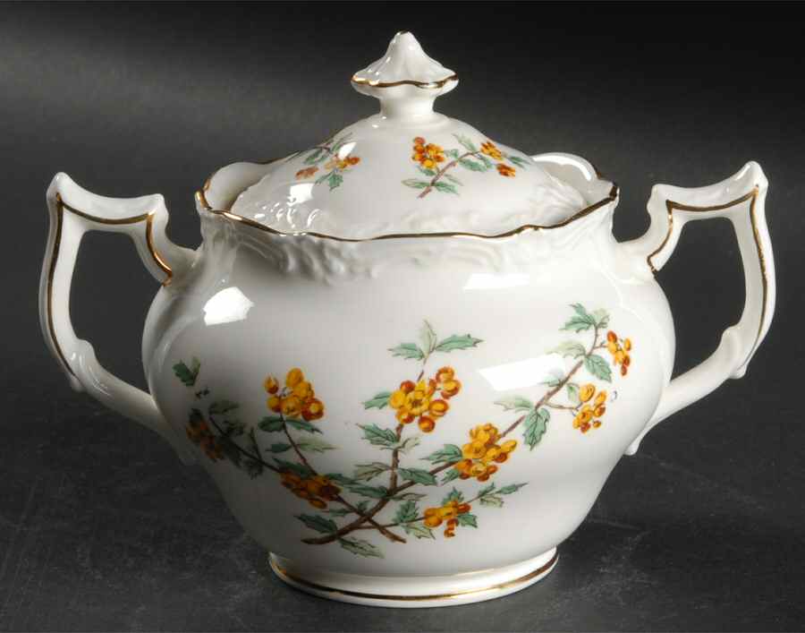 Barberry Sugar Bowl & Lid by Royal Cauldon-1