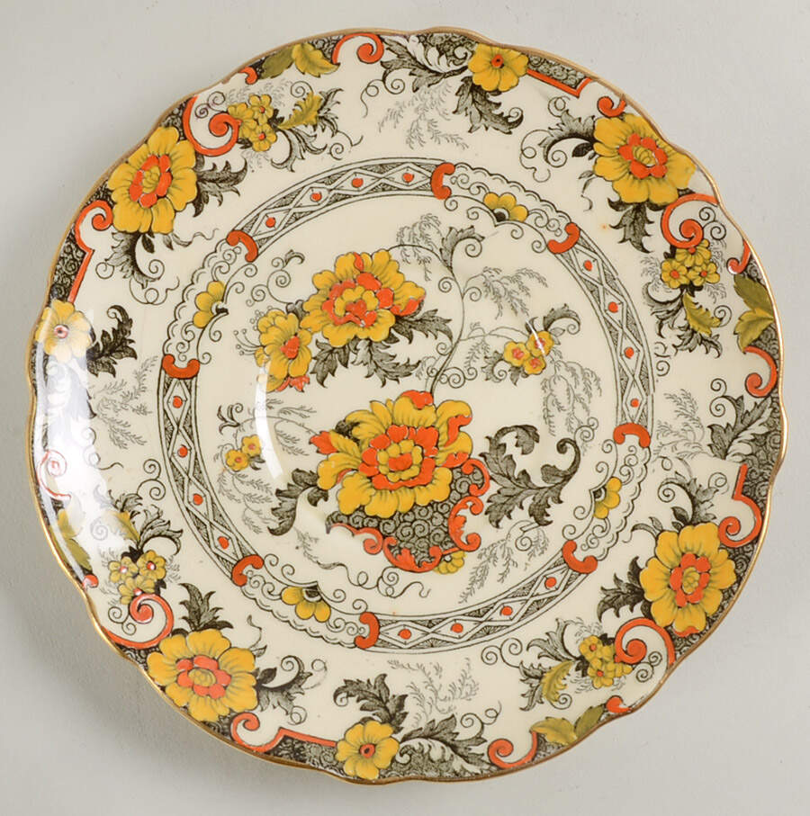 Bentick (Black) Saucer for Cream Soup Bowl by Royal Cauldon-1