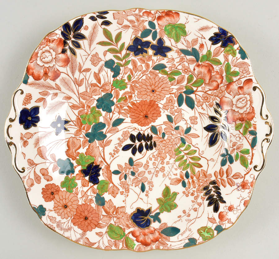 Bittersweet Square Handled Cake Plate by Royal Cauldon-1