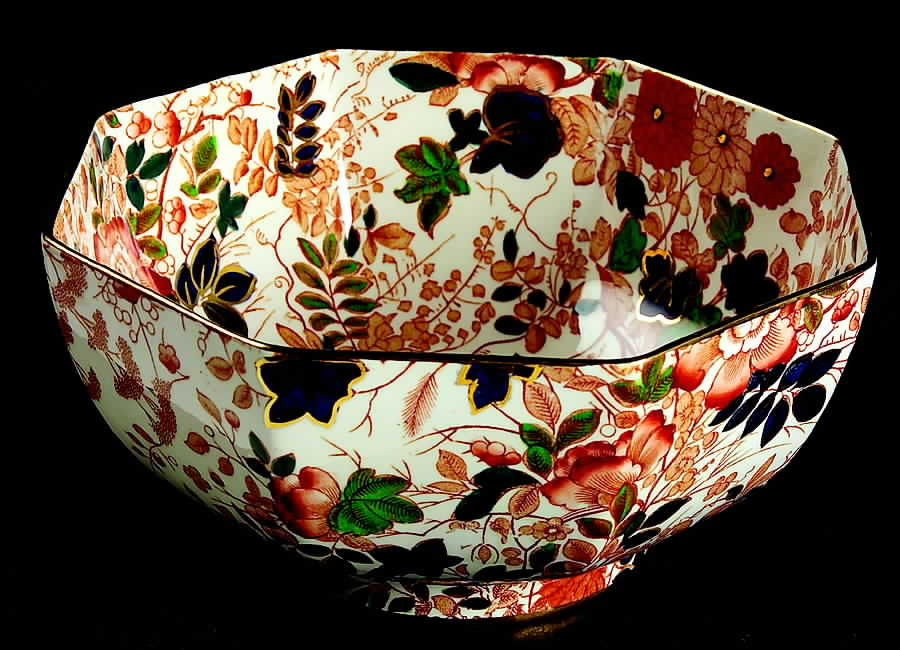 Bittersweet 7" Octagonal Vegetable Bowl by Royal Cauldon-1