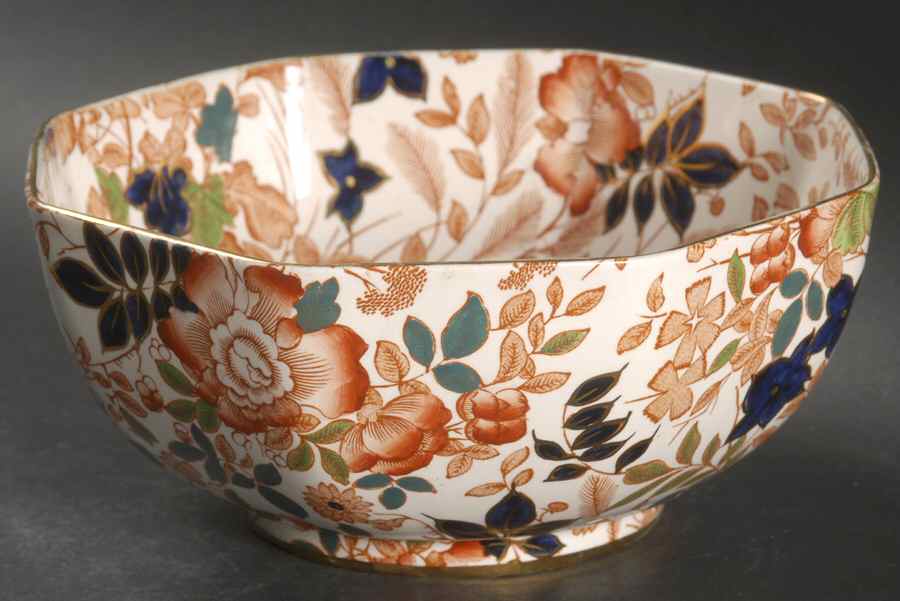 Bittersweet 6" Octagonal Vegetable Bowl by Royal Cauldon-1