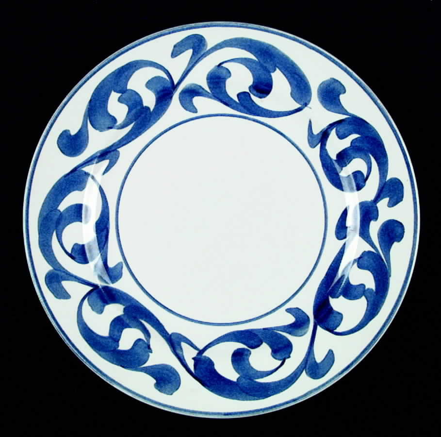 Blue Scroll Dinner Plate by Royal Cauldon-1