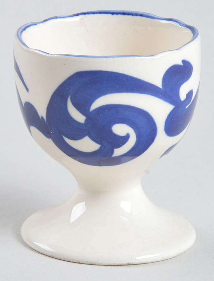 Blue Scroll Single Egg Cup by Royal Cauldon-1