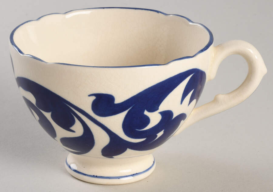Blue Scroll Footed Cup by Royal Cauldon-1